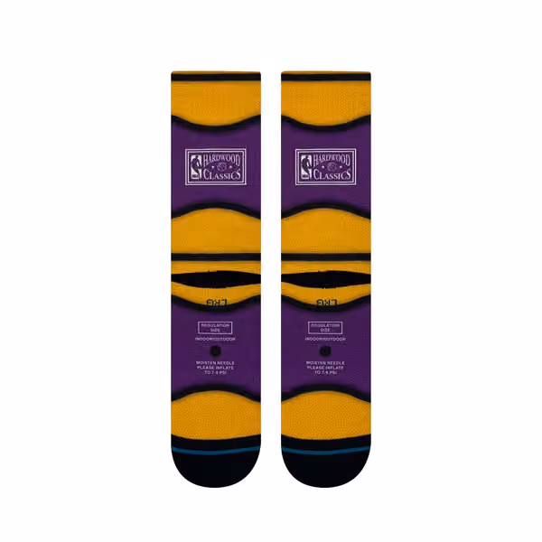 Los Angeles Lakers Classic Mini Ball Stance Crew Socks view 3