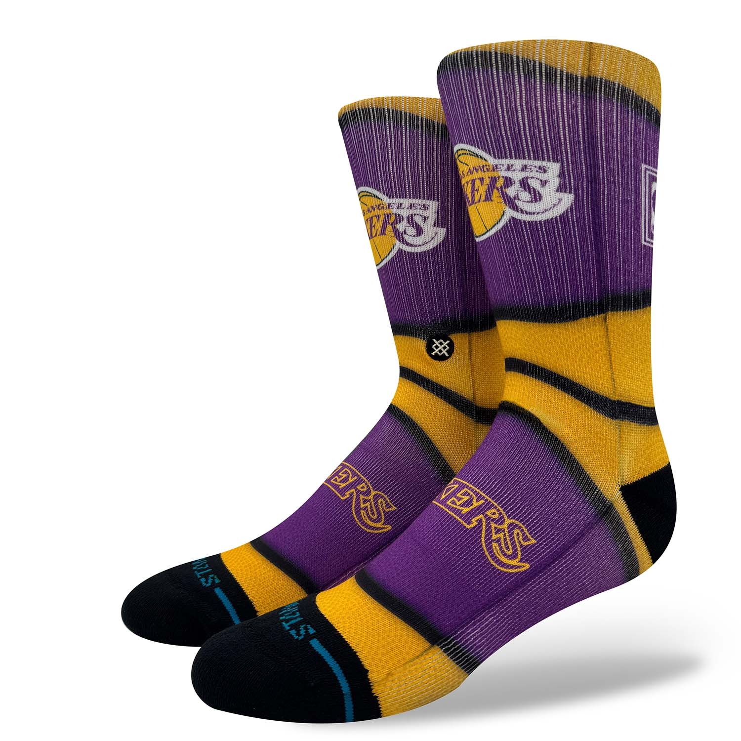 Los Angeles Lakers Classic Mini Ball Stance Crew Socks view 1