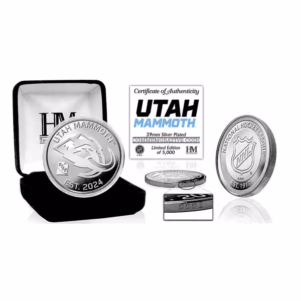 Utah Mammoth NHL Team Silver Mint Coin view 1