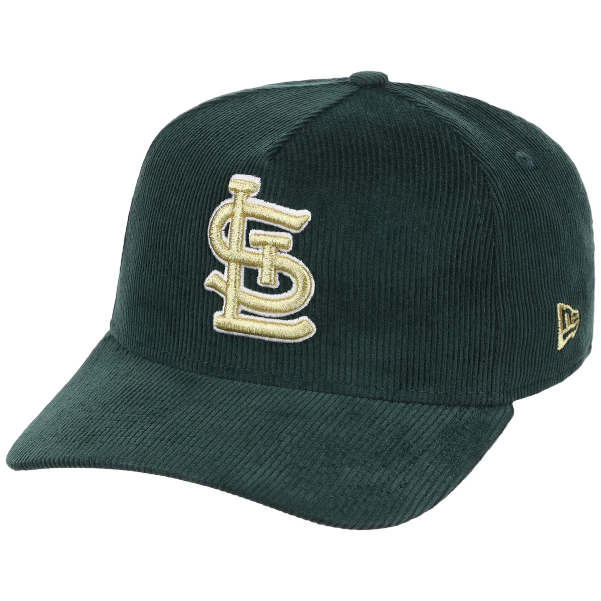 St. Louis Cardinals MLB Dark Green Cord FASHION CORE New Era 9FORTY A-Frame detail view