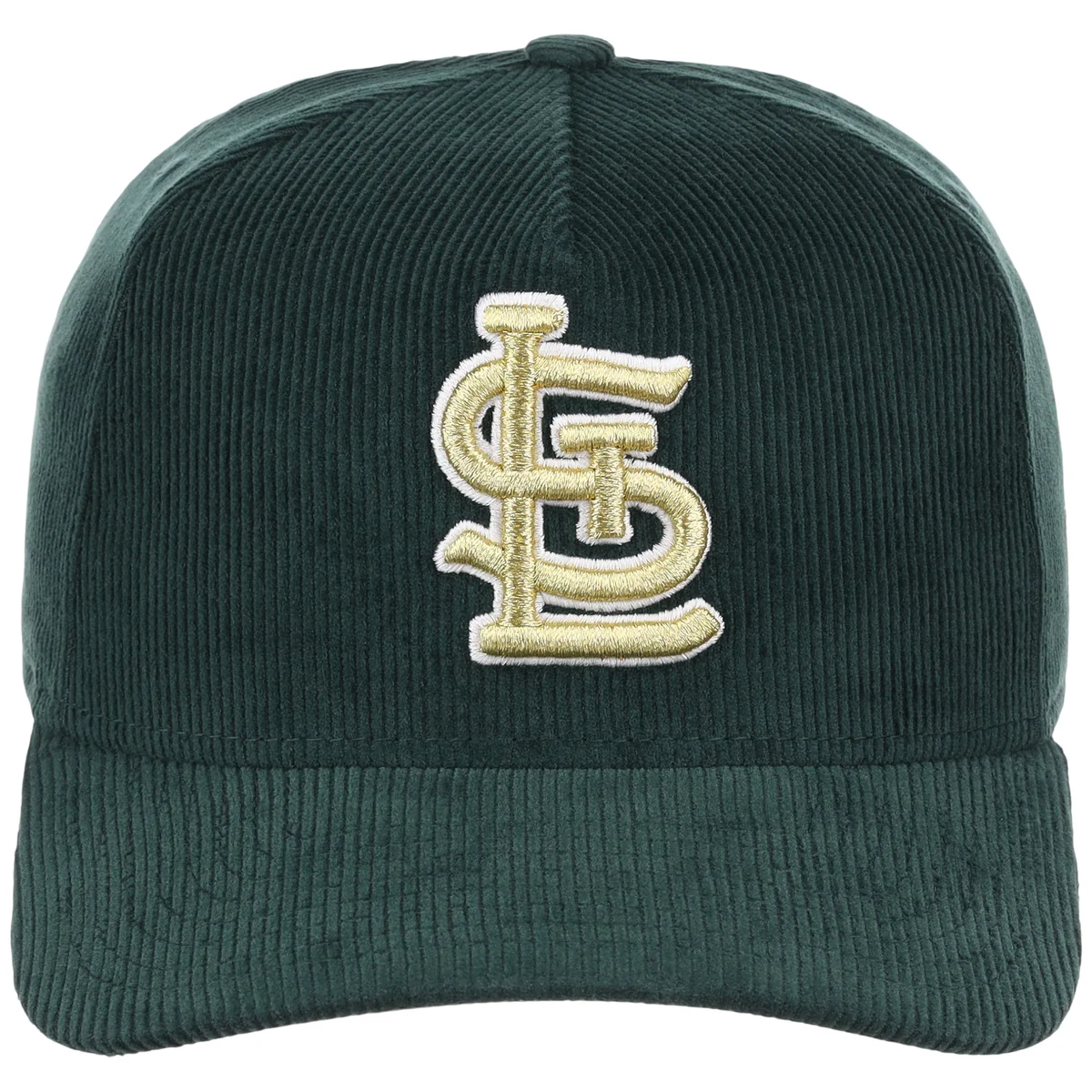 St. Louis Cardinals MLB Dark Green Cord FASHION CORE New Era 9FORTY A-Frame detail view