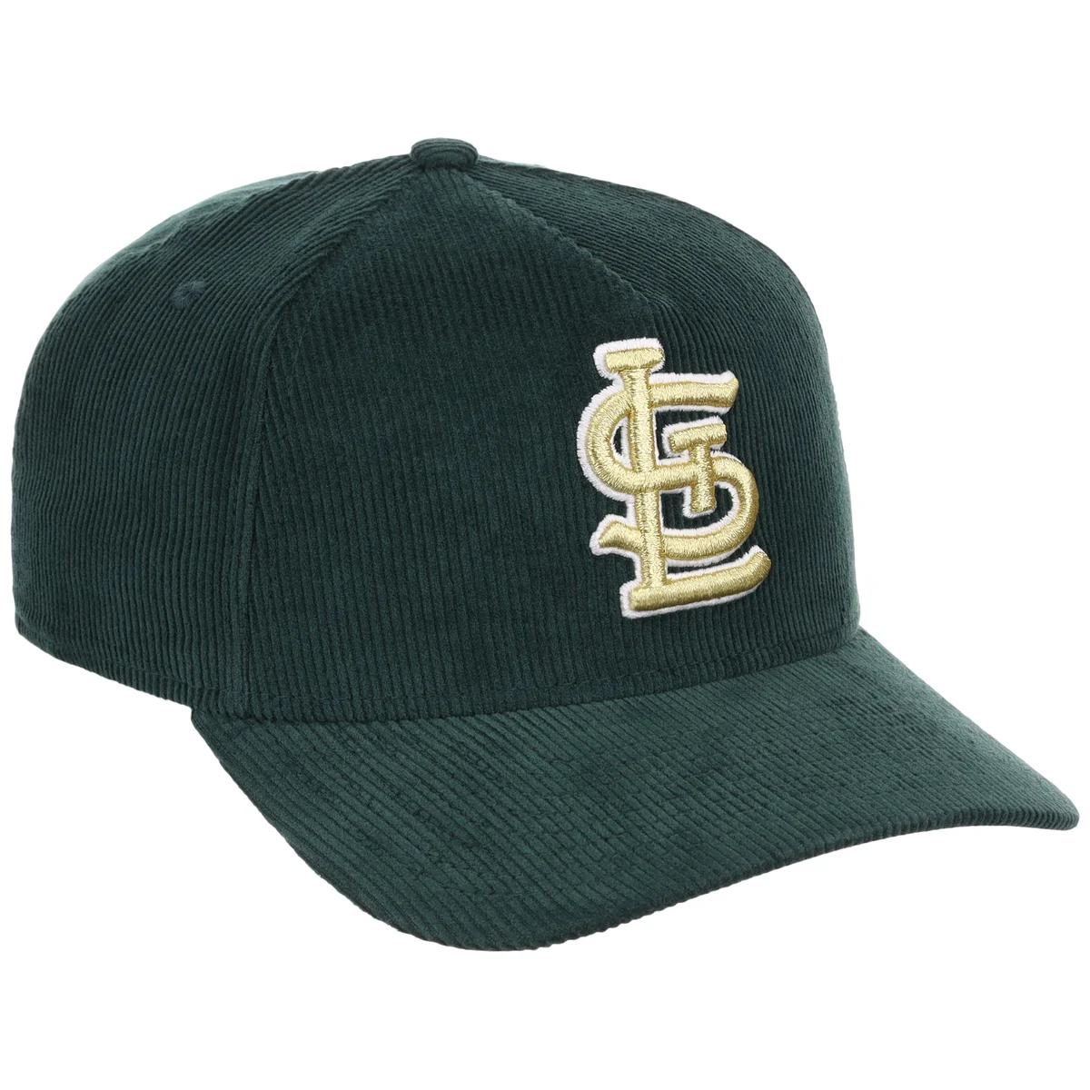St. Louis Cardinals MLB Dark Green Cord FASHION CORE New Era 9FORTY A-Frame front view