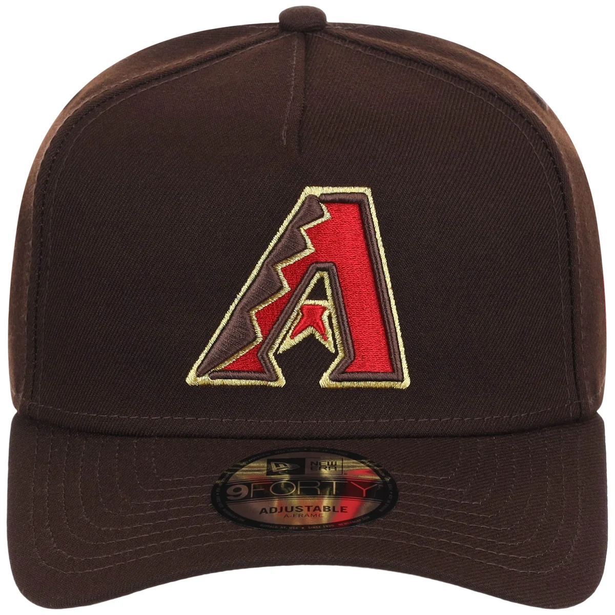 Arizona Diamondbacks MLB Burnt Wood FASHION CORE New Era 9FORTY A-Frame detail view