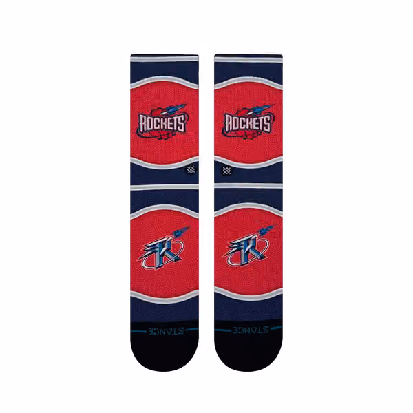 Houston Rockets Classic Mini Ball Stance Crew Socks view 2