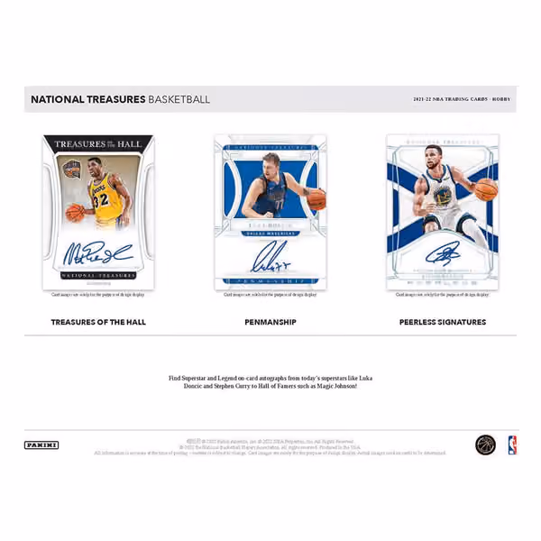 2021/22 Panini National Treasures NBA Basketball Hobby Box view 3