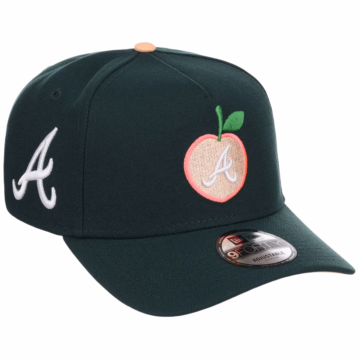Atlanta Braves Peach Atlanta Crown the City New Era 9FORTY front view