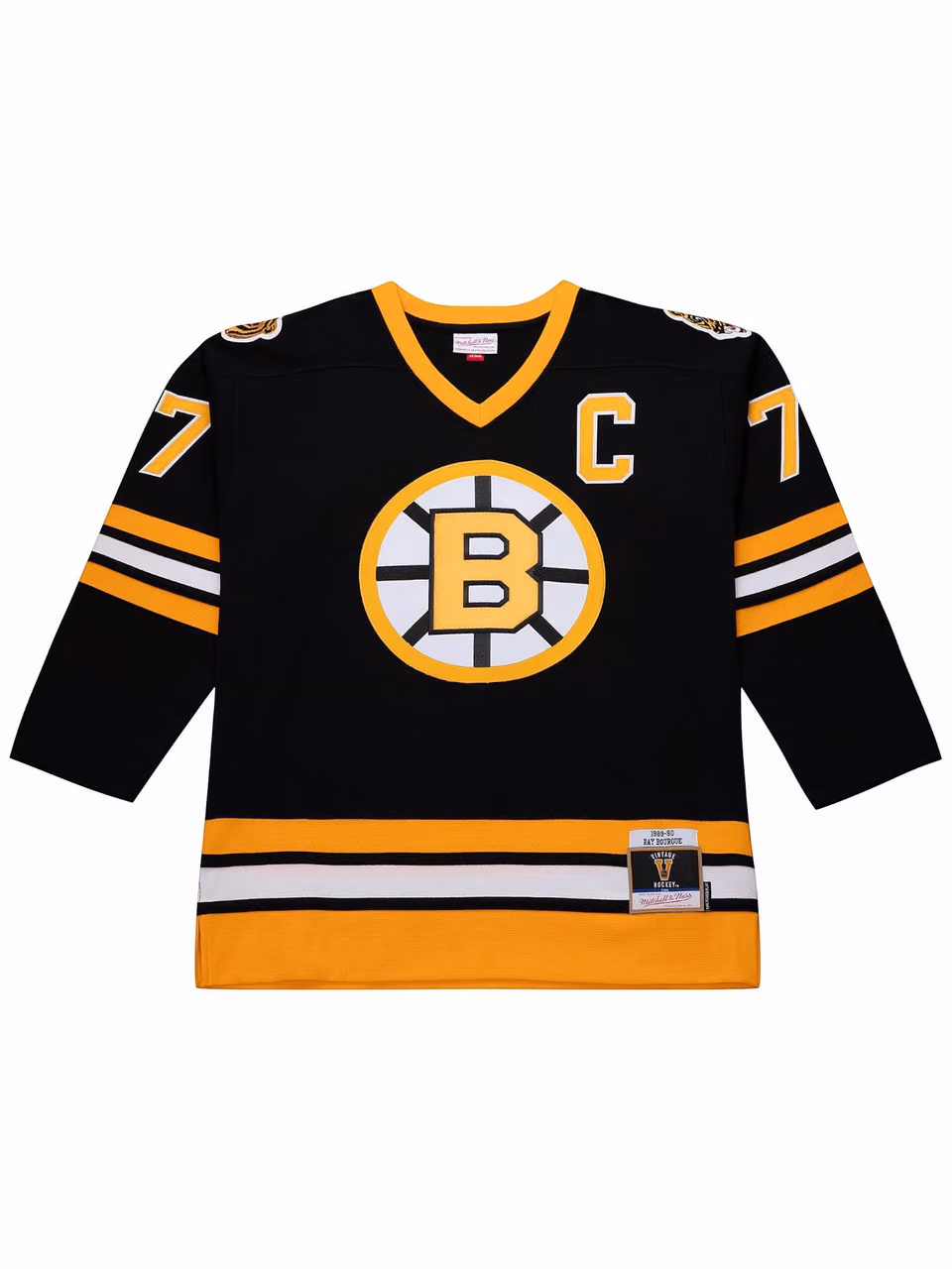 Ray Bourque #77 Boston Bruins 1989-90 Premium Power Play NHL Jersey Black view 2
