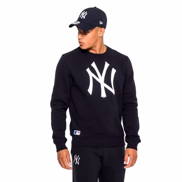 New York Yankees Logo Crewneck MLB Sweatshirt Navy view 1