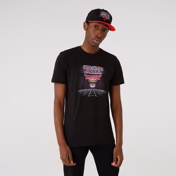 Chicago Bulls Futuristic New Era NBA T-Shirt Black view 4