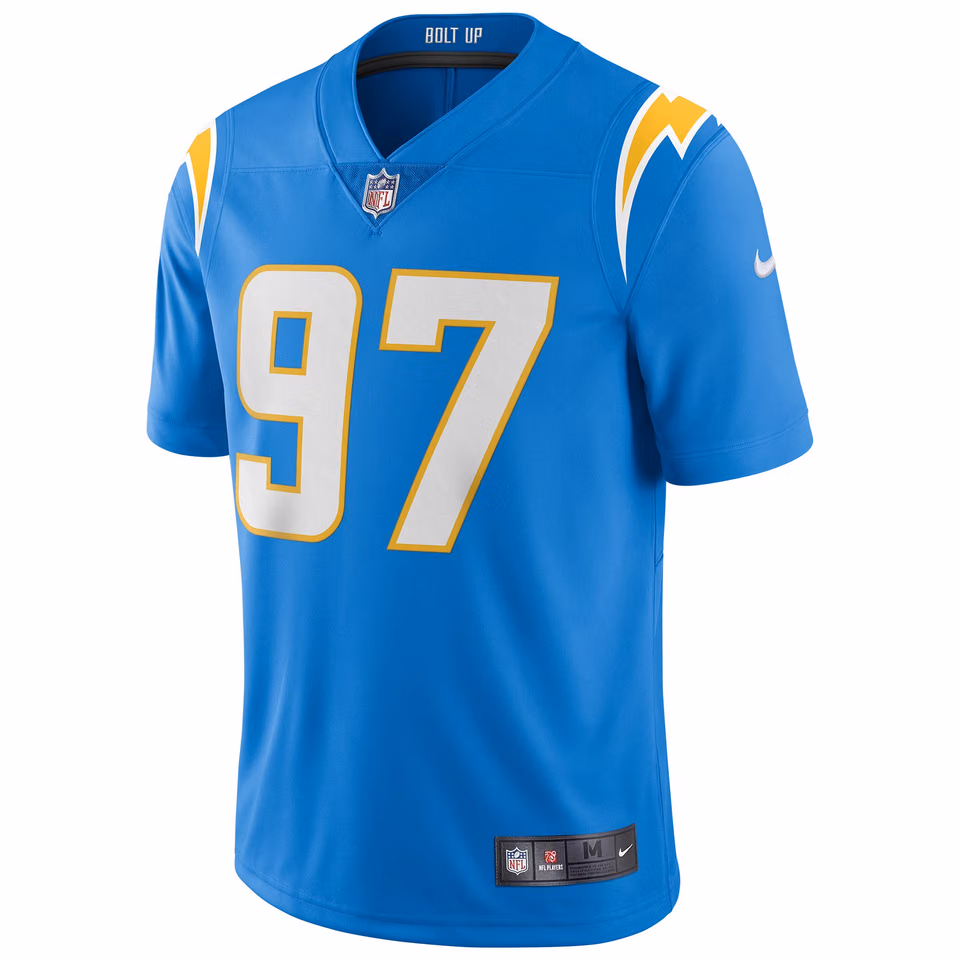 Joey Bosa #97 Los Angeles Chargers Nike Vapor Limited NFL Jersey Blue view 2