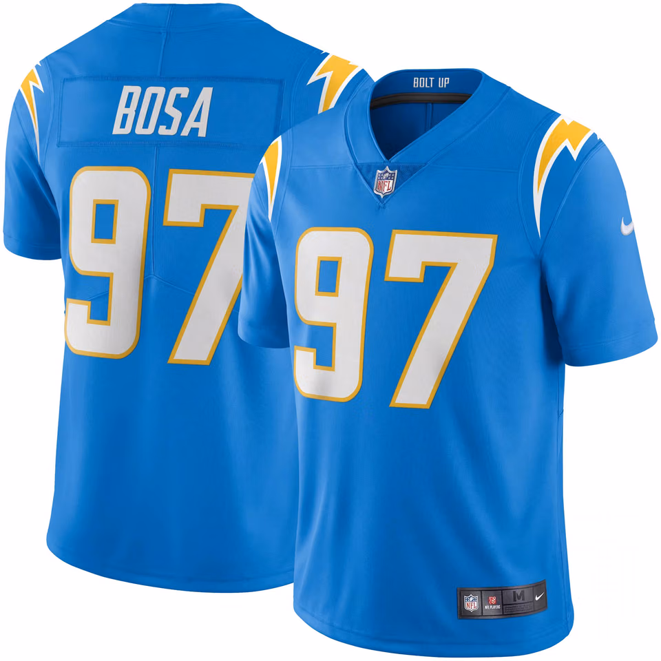 Joey Bosa #97 Los Angeles Chargers Nike Vapor Limited NFL Jersey Blue view 1