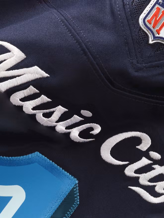 Cam Ward #1 Tennessee Titans 2026 Rivalries Stitched Limited NFL Jersey Navy view 4