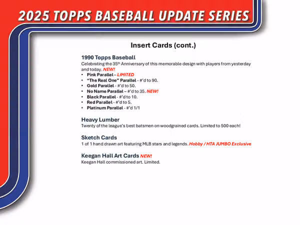 2025 Topps Update Series Baseball MLB Hobby Box view 5