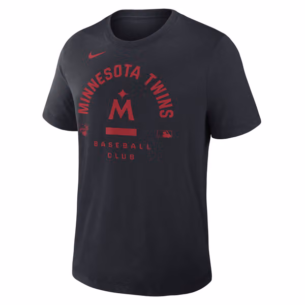 Minnesota Twins Early Work 2026 MLB Authentic Tri-Blend T-Shirt Navy view 1