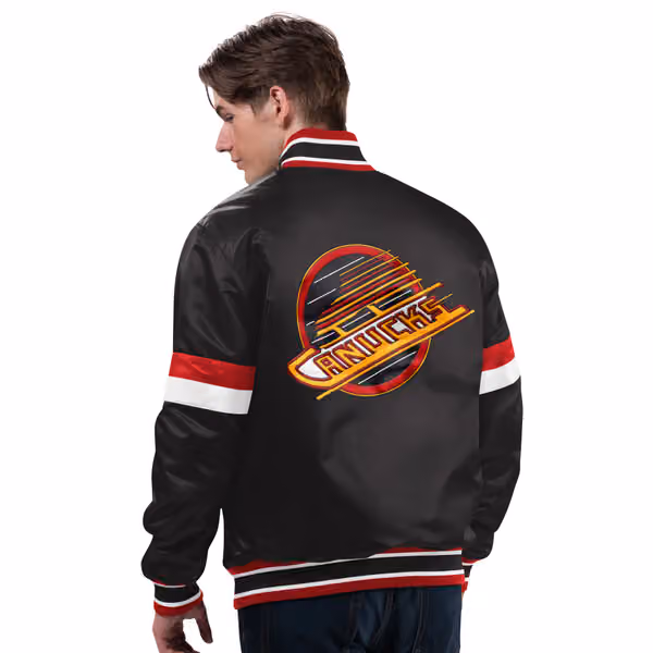 Vancouver Canucks Starter Vintage Diveplay NHL Varsity Jacket view 1