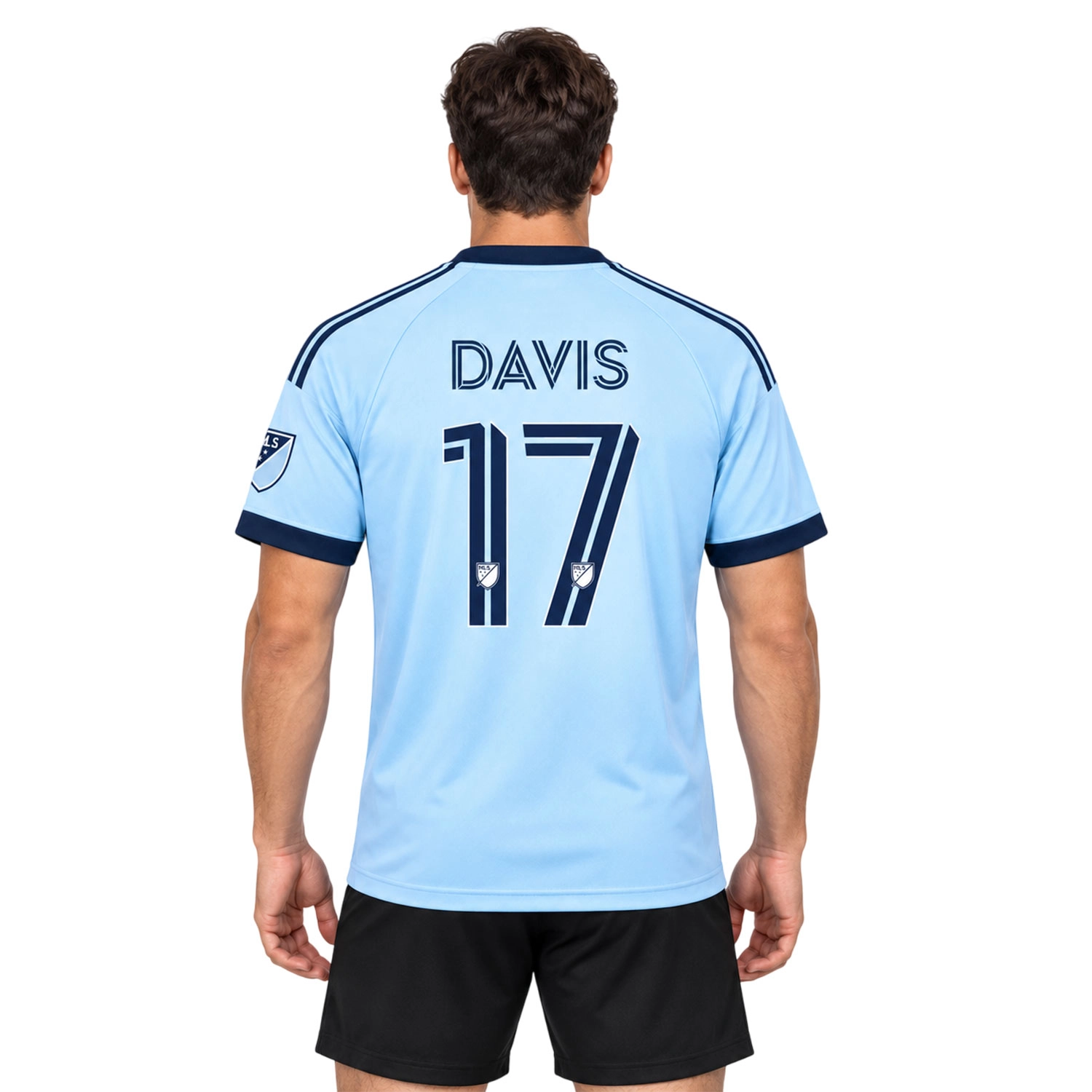 Jake Davis Sporting KC Jersey Strong Light Blue