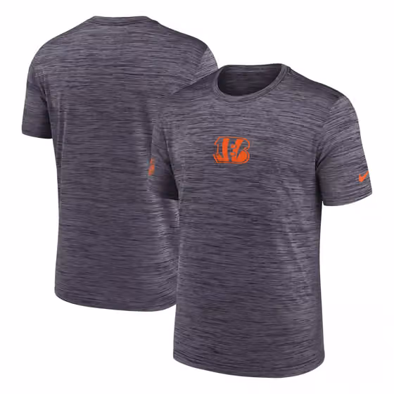 Cincinnati Bengals 2025 NFL Sideline Nike Velocity Performance T-Shirt Gray view 1