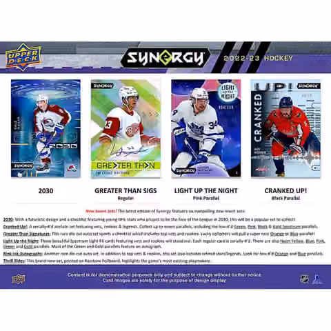 2022/23 Upper Deck Synergy Hockey NHL Hobby Box view 3