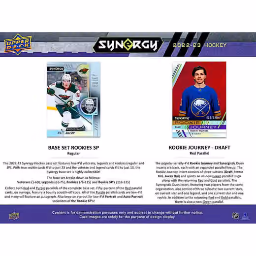 2022/23 Upper Deck Synergy Hockey NHL Hobby Box view 2