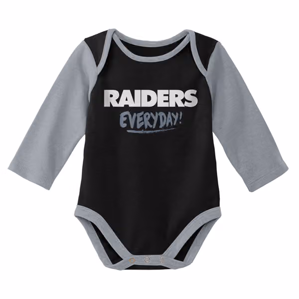 Las Vegas Raiders Born to Play NFL Baby Bodysuit Set (2-Piece) view 2