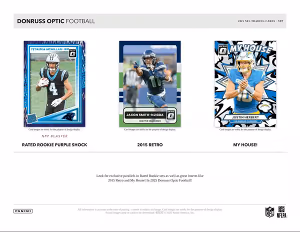 2025 Panini Donruss Optic Football NFL Value Fat-Pack Box view 4