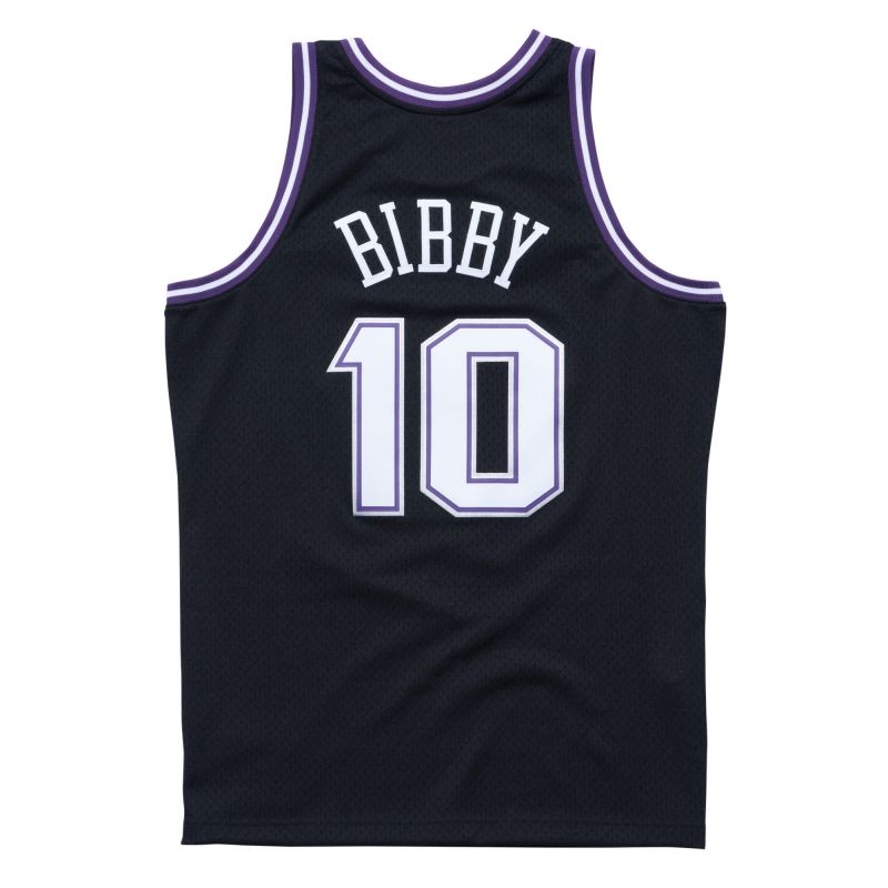 Mike Bibby #10 Sacramento Kings 2001-02 Mitchell & Ness Swingman NBA Jersey Black view 2