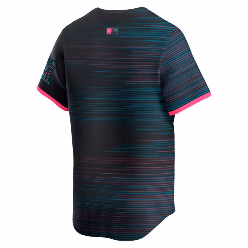 Miami Marlins City Connect Nike Limited MLB Jersey Black view 2