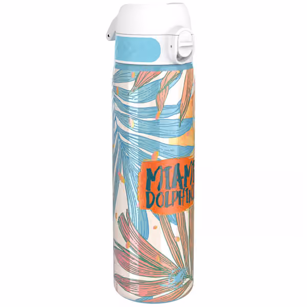 Miami Dolphins Tropical Stainless Steel OneTouch NFL Water Bottle (600 ml) view 1