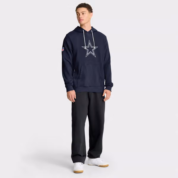 Dallas Cowboys 2025 NFL Sideline Nike Standard Issue Hoodie Navy view 4