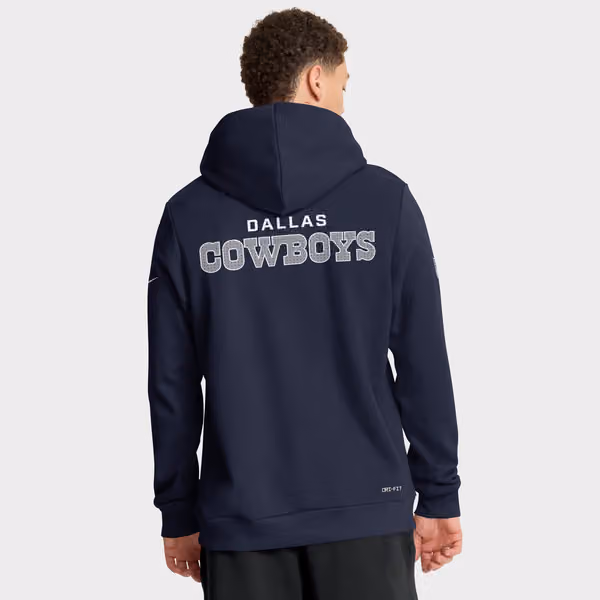 Dallas Cowboys 2025 NFL Sideline Nike Standard Issue Hoodie Navy view 3