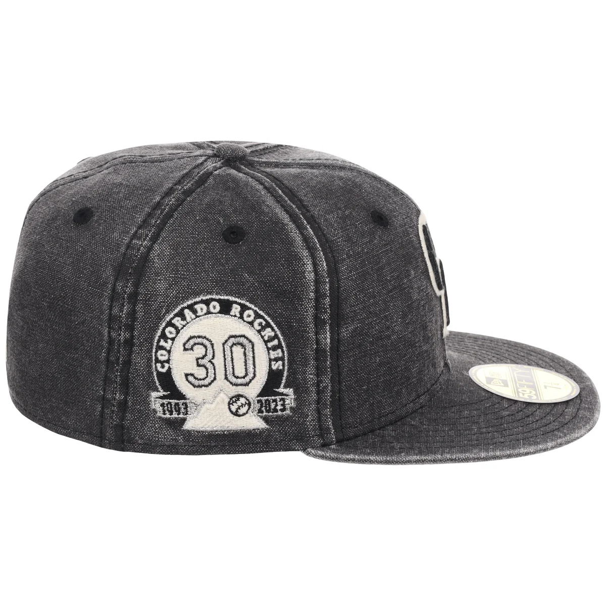 Colorado Rockies MLB Washed New Era 59FIFTY detail view