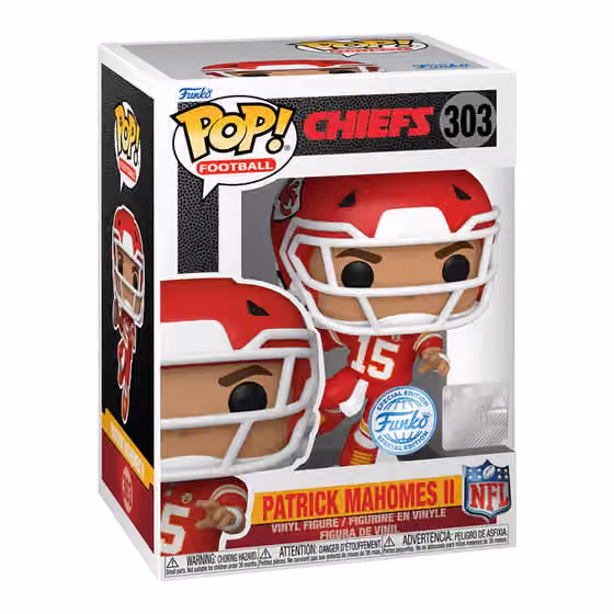 Funko POP! #303 Patrick Mahomes Kansas City Chiefs Vinyl NFL Figure view 1