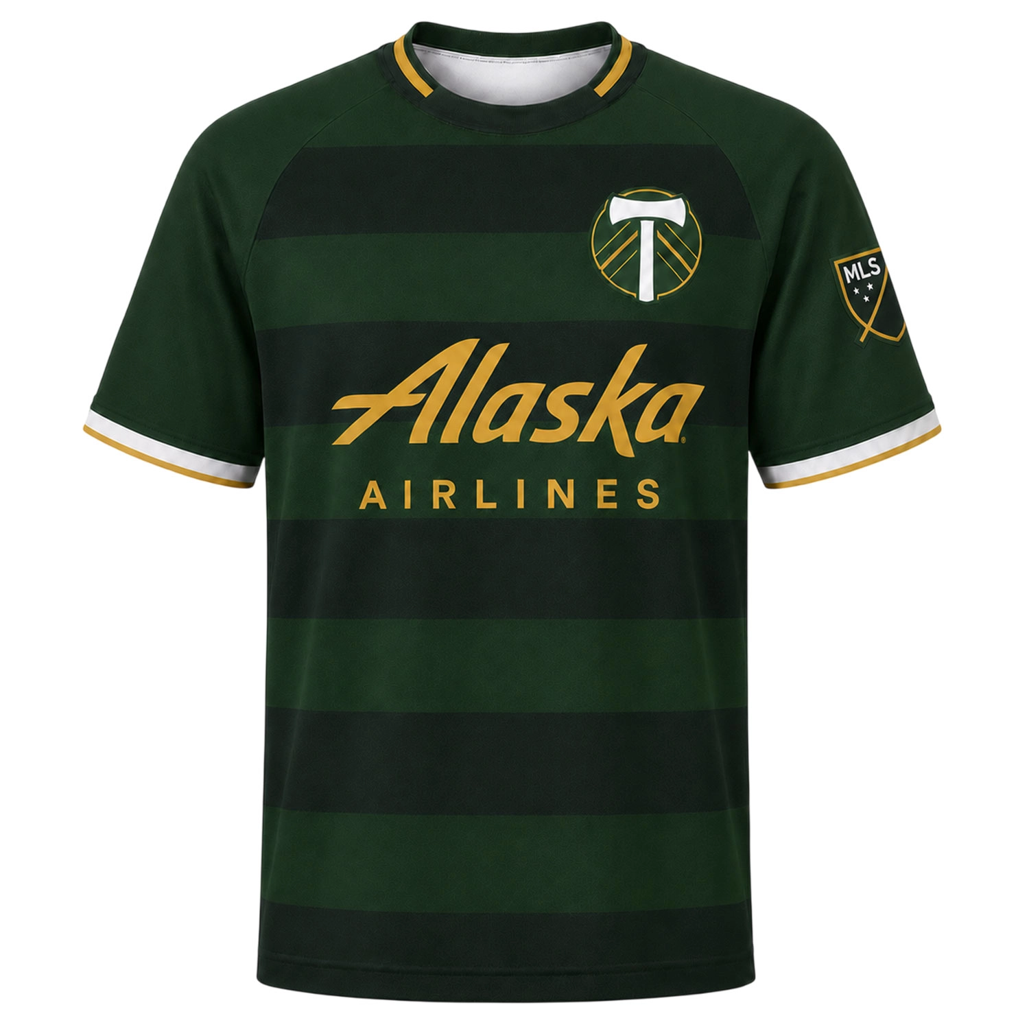 Portland Timbers Retro Jersey Stunning Green Stripe