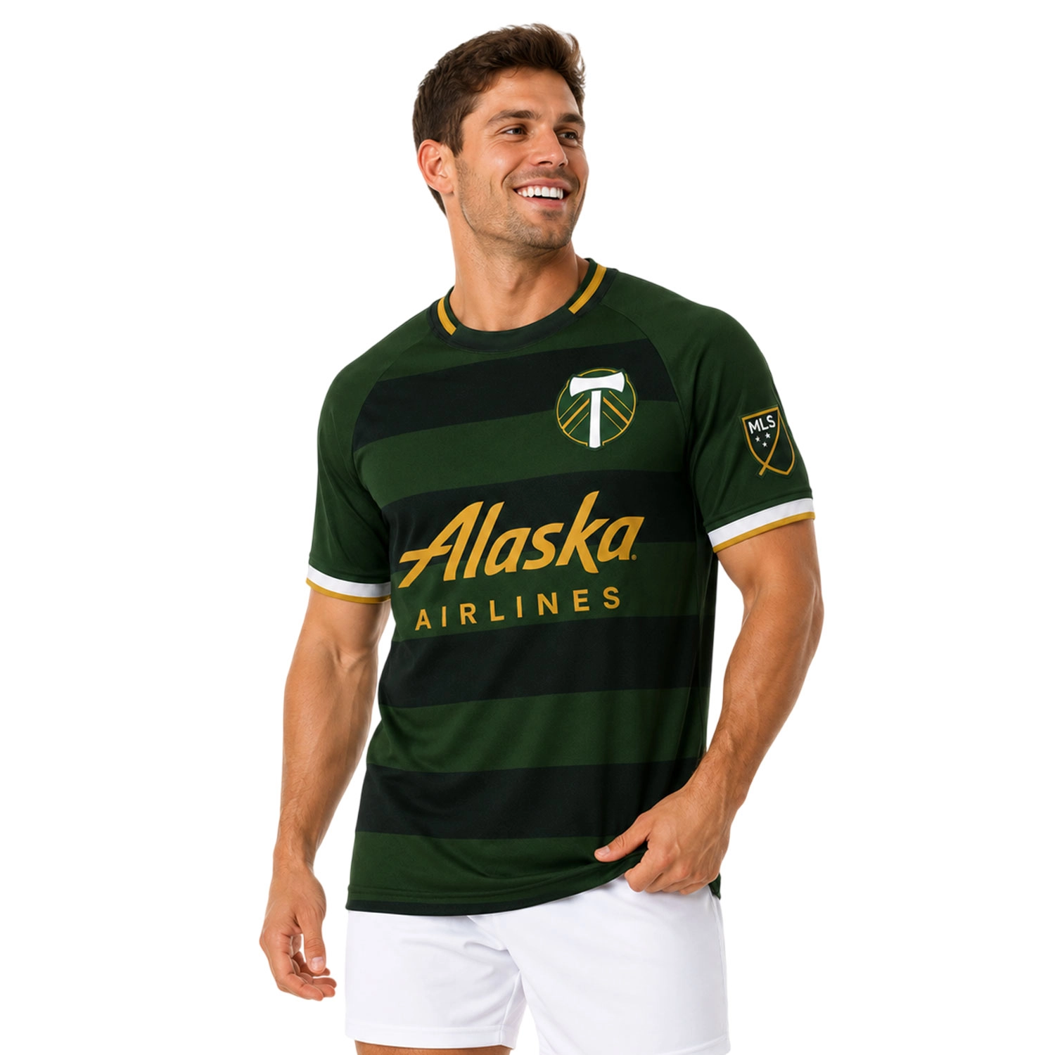 Portland Timbers Retro Jersey Stunning Green Stripe