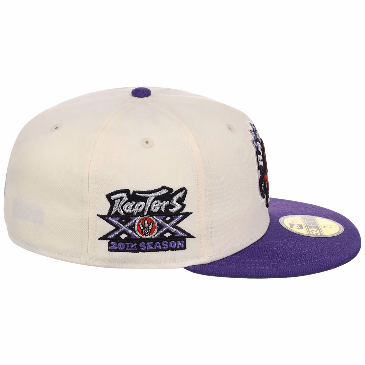 Toronto Raptors NBA Chrome OTC New Era 59FIFTY (Chrome/Purple) detail view