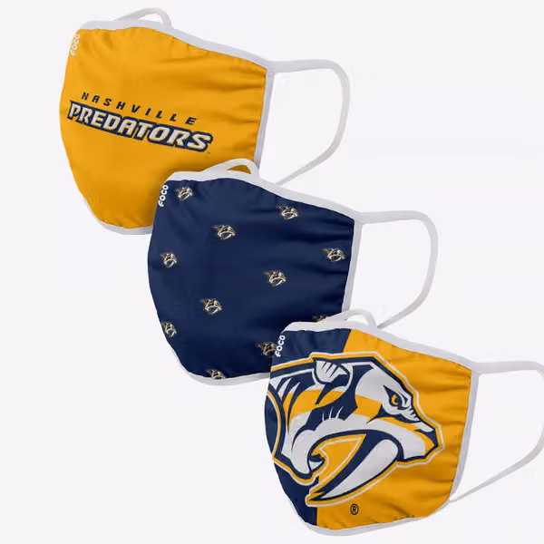 Nashville Predators Face Covering NHL Face Mask (3-Pack) view 1