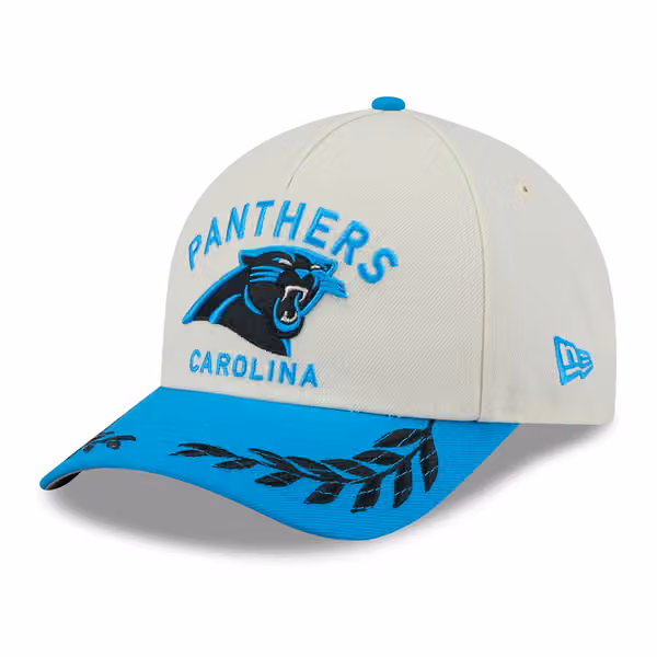 Carolina Panthers 2025 NFL Draft 9FORTY M-Crown A-Frame Snapback Cap Cream product photo