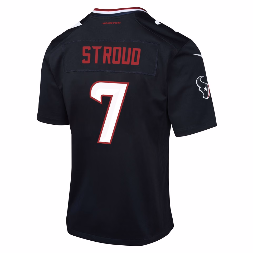 C. J. Stroud #7 Houston Texans Game NFL Jersey Navy (YOUTH) view 3