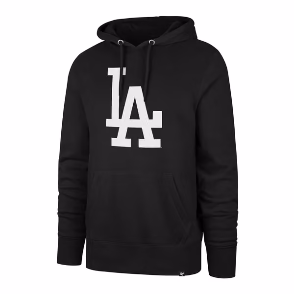 Los Angeles Dodgers Logo Backer '47 Burnside MLB Hoodie Black view 1