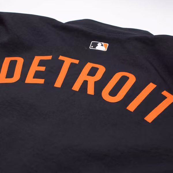 Detroit Tigers 2026 MLB Authentic Dugout Bomber Jacket Navy view 7