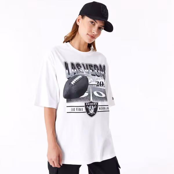 Las Vegas Raiders Field Graphic New Era Oversized NFL T-Shirt view 4