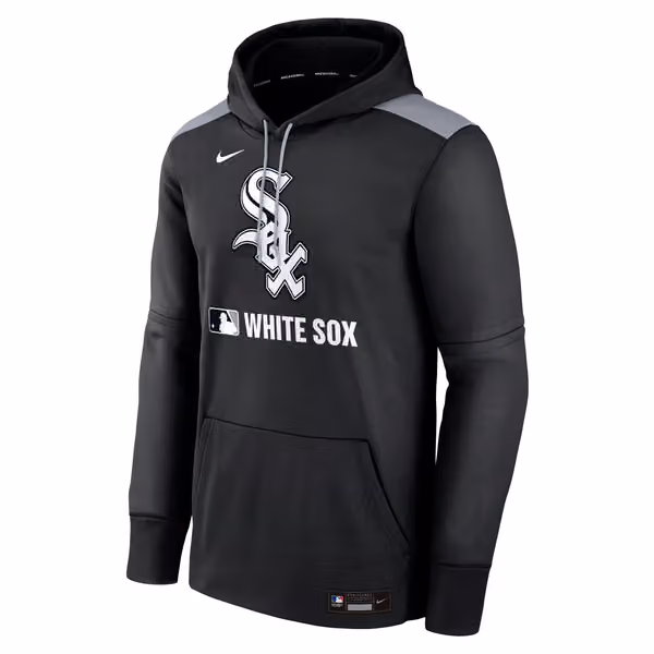 Chicago White Sox 2025 MLB Authentic Performance Therma Hoodie Black view 1