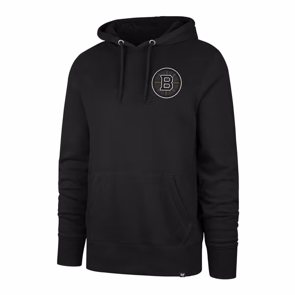 Boston Bruins Tonal Backer '47 Burnside NHL Hoodie Black view 1