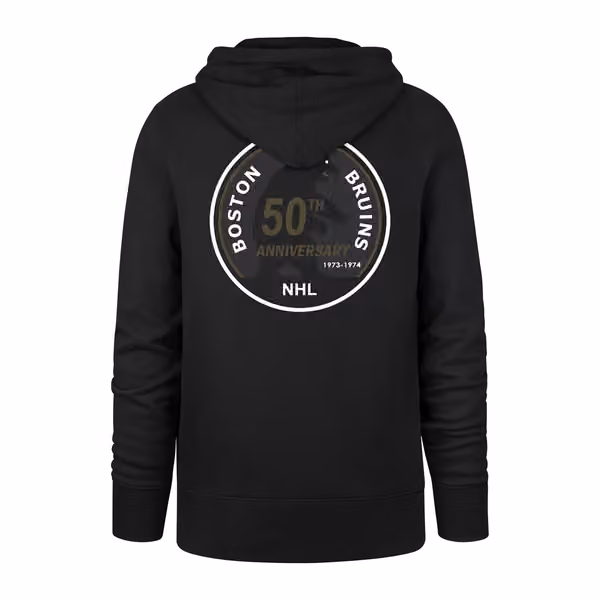 Boston Bruins Tonal Backer '47 Burnside NHL Hoodie Black view 2