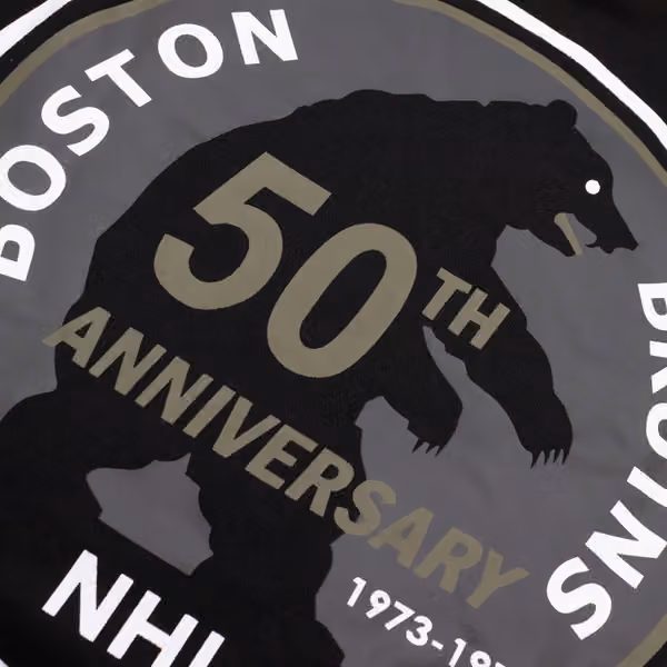 Boston Bruins Tonal Backer '47 Burnside NHL Hoodie Black view 3