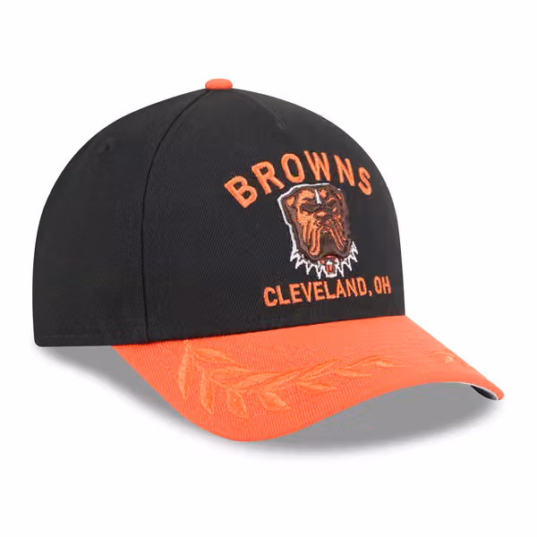Cleveland Browns 2025 NFL Draft 9FORTY M-Crown A-Frame Snapback Cap Black view 4