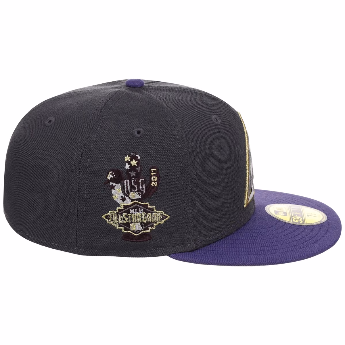 Arizona Diamondbacks MLB Midnight Orchid New Era 59FIFTY detail view