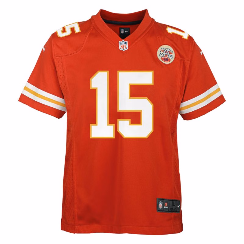 Patrick Mahomes #15 Kansas City Chiefs Nike Game Youth NFL Jersey (KIDS) view 2