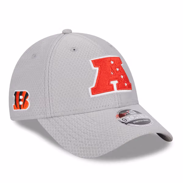 Cincinnati Bengals AFC 2024 Pro Bowl New Era Stretch-Snap 9FORTY NFL Cap Gray product photo