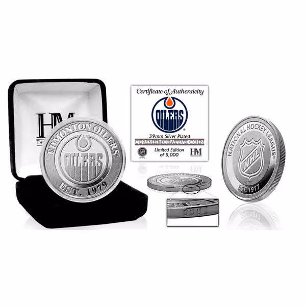 Edmonton Oilers NHL Team Silver Mint Coin view 1